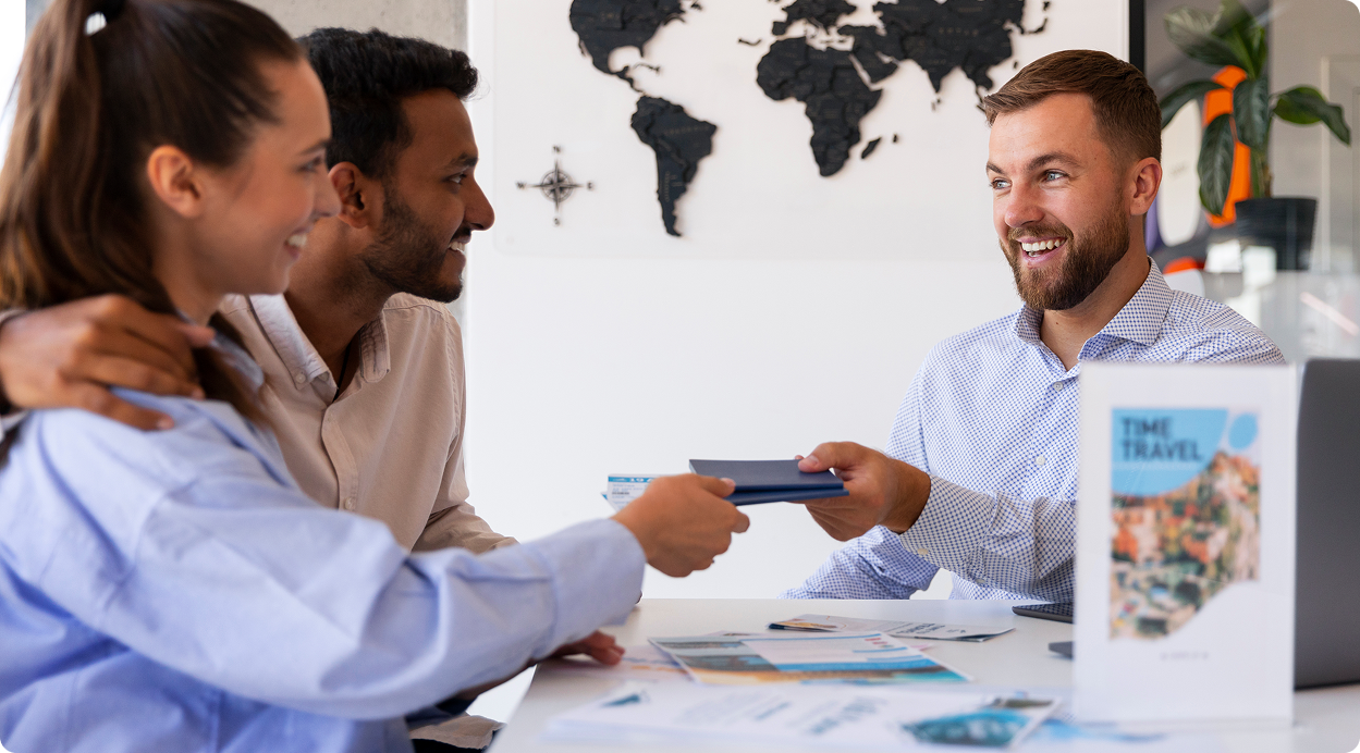 Visa interview coaching session with consultant and applicants